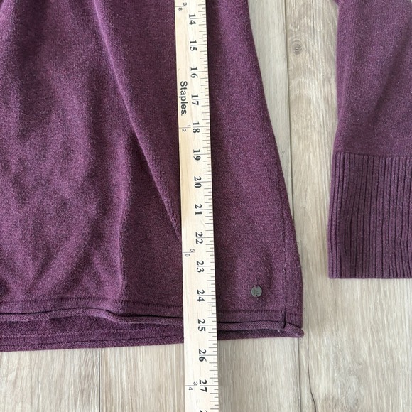EDDIE BAUER Womens V Neck Jumper Sweater XS Purple Cotton Blend Long Sleeve - Picture 4 of 6